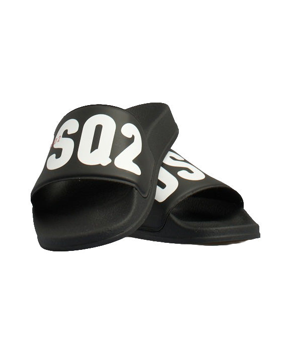 Dsquared2 Kids Sandalo Nero con Logo per Bambini