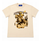 ArtSuperMoney T-Shirt Beige con Stampa con Strass per Bambini