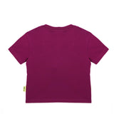 Barrow Kids T-shirt Amaranto con Stemma Logo in Rilievo per Bambine