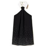 Twinset Kids Abito Nero in Crepe con Strass per Bambine