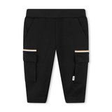 Boss Kids Pantaloni Neri con Tasconi per Neonati