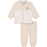 BOSS Kids Completo Beige con Giacca in Felpa e Teddy e Pantaloni con Placca Logo per Neonati