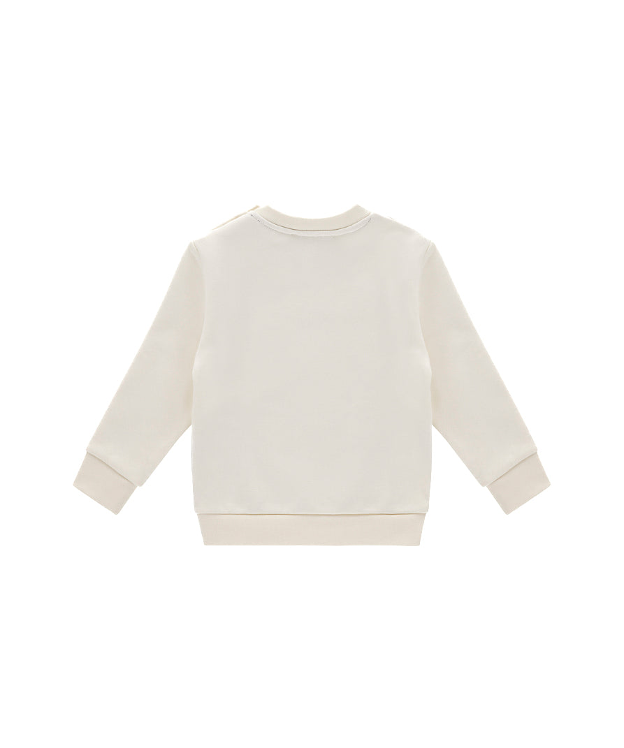 Iceberg Kids Felpa Bianca con Patches per Neonati (retro)