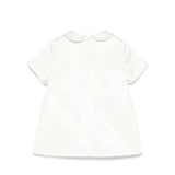 Elisabetta Franchi La Mia Bambina Cream All-Over Rhinestone Dress for Babies