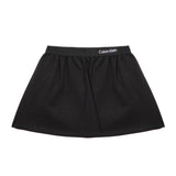 Calvin Klein Kids Mini Gonna Nera con Stampa Logo Frontale a Contrasto per Bambine