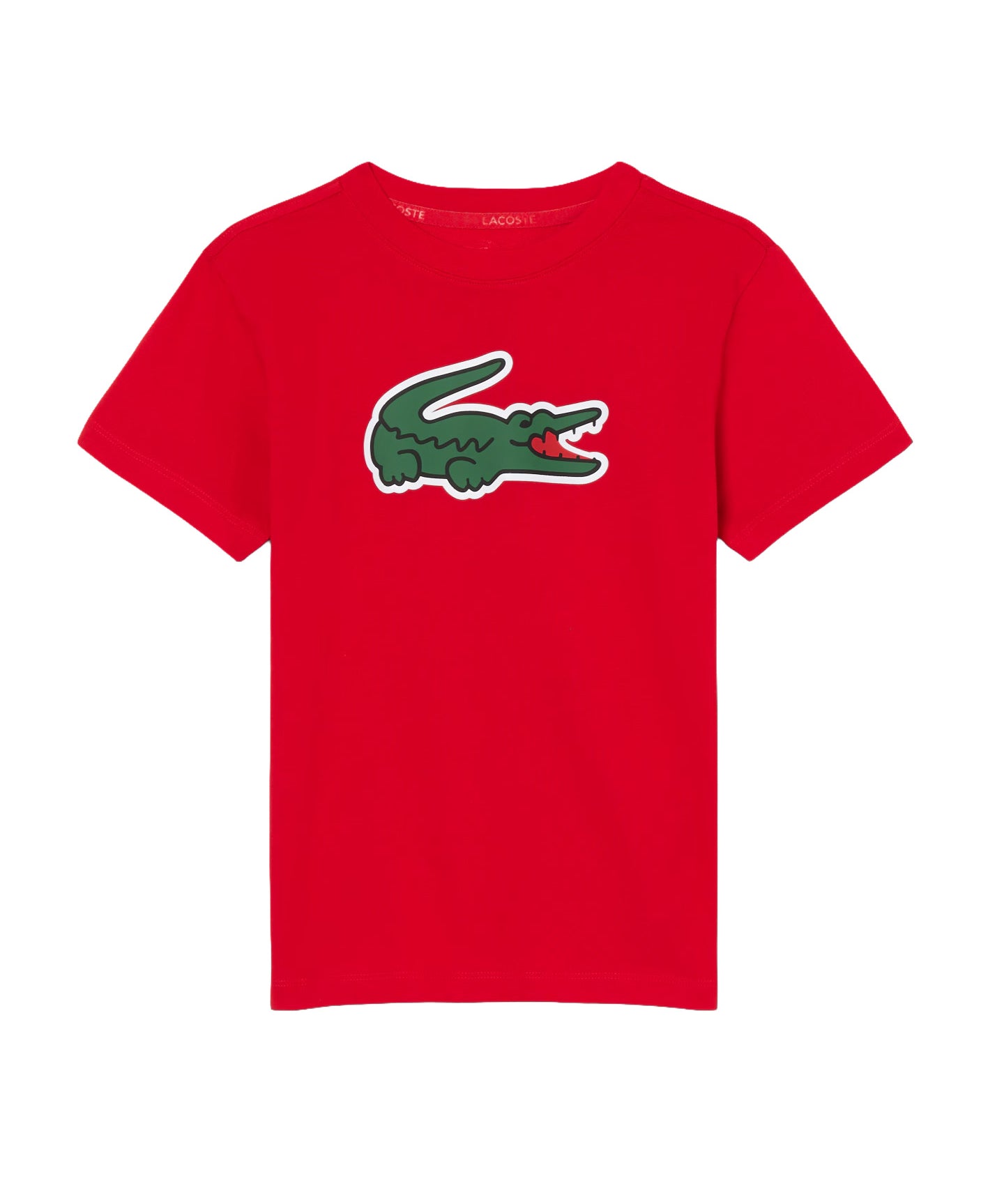 Lacoste Kids T-Shirt Rosso con Logo Coccodrillo Unisex