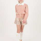 Angel's face Cardigan Rosa con Fiocchi per Bambine (dettAGLIO)