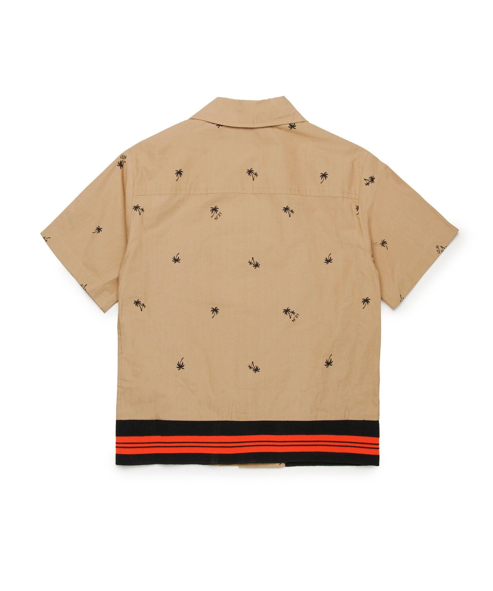 N°21 Kids Camicia Beige All over Palms per Bambini