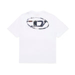 Diesel Kids T-shirt Bianca con Stampa Oval D per Bambini (retro)