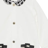 Elisabetta Franchi Kids Tutina Felpa Avorio e Nero per Neonate