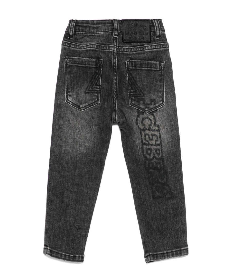 Iceberg Kids Jeans Denim Slim Fit con Logo per Bambini (retro)