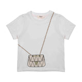 Vicolo Kids T-Shirt Bianca con Stampa Bag per Bambine