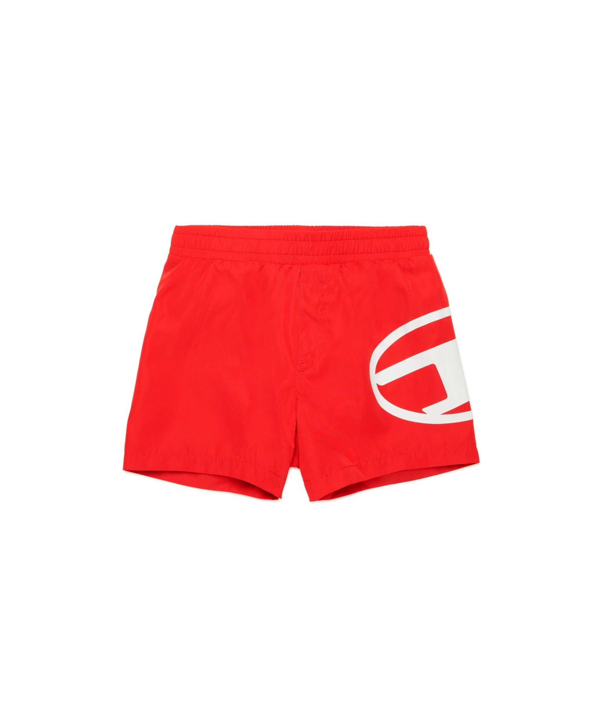 Diesel Kids Costume Boxer Rosso con Oval D per Neonati