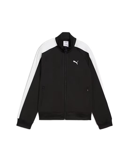 Puma Kids Felpa Nera con Dettagli Bianchi a Contrasto per Bambine