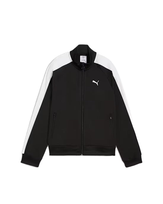 Puma Kids Felpa Nera con Dettagli Bianchi a Contrasto per Bambine