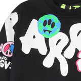 Barrow Kids Conmpleto Nero Felpa e Pantaloni con Stampa Logo per Neonate (dettaglio)