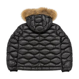 Blauer Kids Piumino trapuntato nero con pelliccia per Bambini