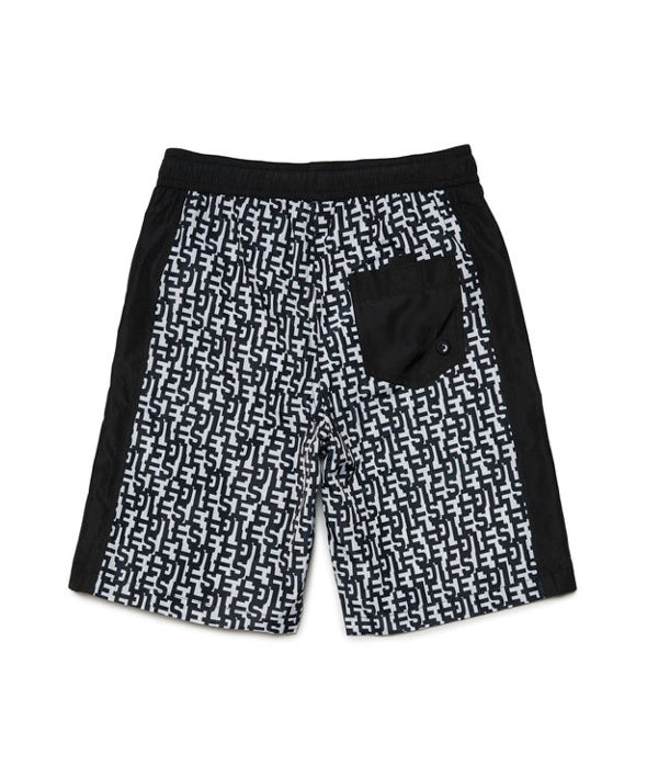 Diesel Kids Costume Boxer Nero con Logo Monogram per Bambini