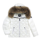 Blauer Kids Giubbino Bianco a Rombi per Bambine