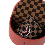 Sprayground Kids Calzino a Scacchi Marrone con Logo per Bambini