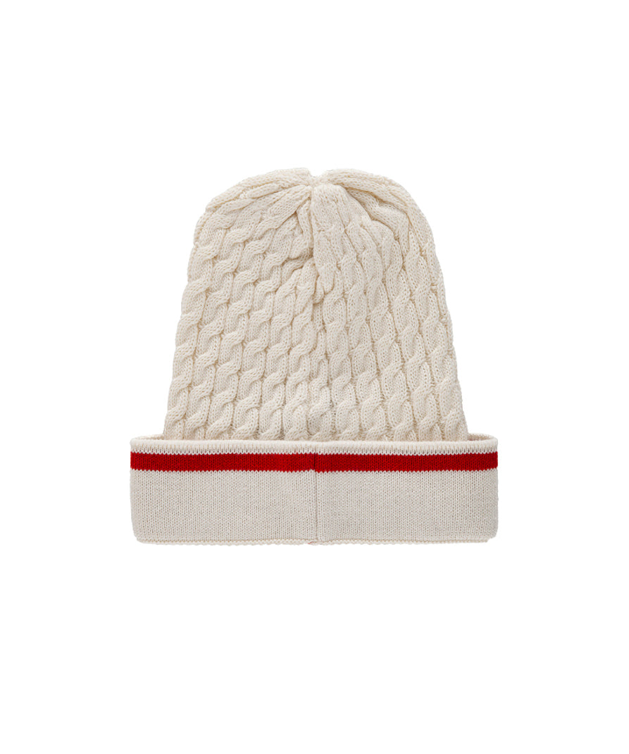 Iceberg Kids Cappello Bianco in Maglia con Intarso Logo per Bambini (retro)
