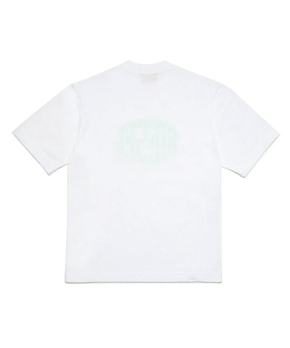 Diesel Kids T-shirt Bianca Puffy Print per Bambini