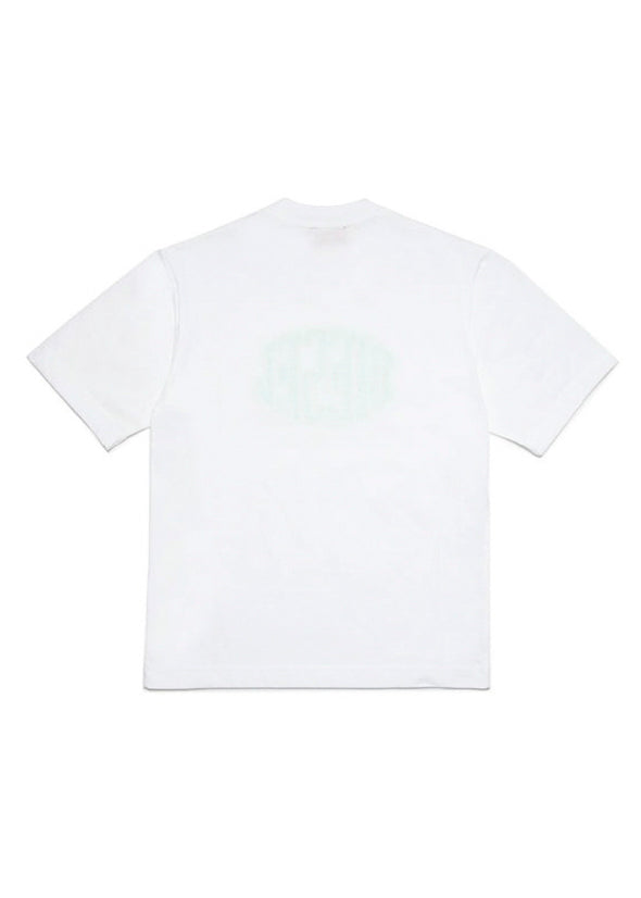 Diesel Kids T-shirt Bianca Puffy Print per Bambini