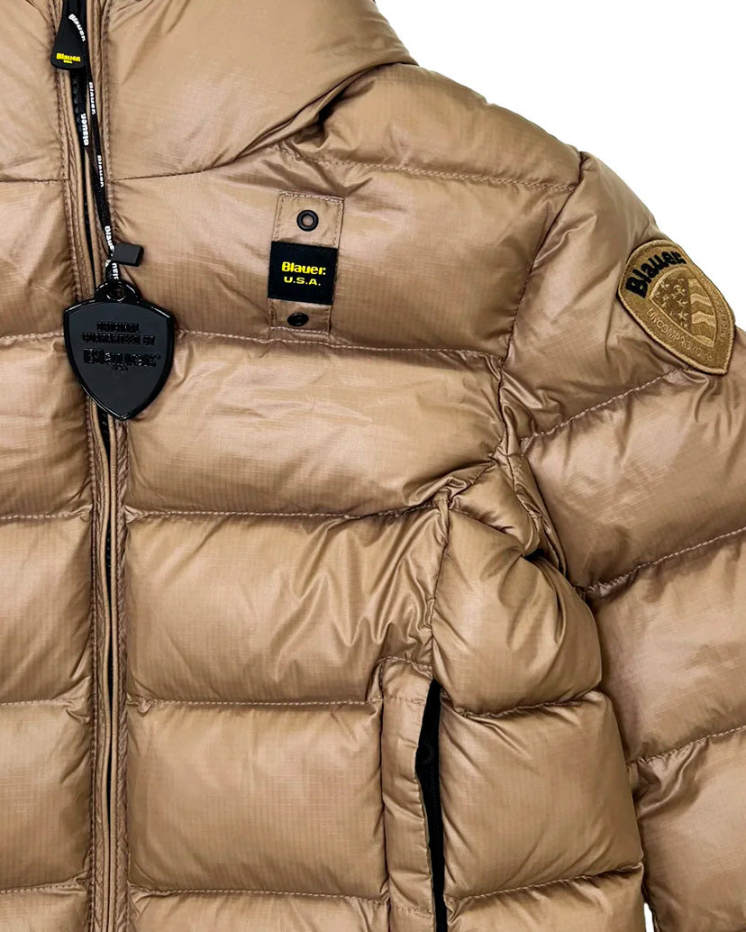 Blauer Kids Giubbino Lontra con Cappuccio e Polsini con Strappi ANSEL JUNIOR per Bambini