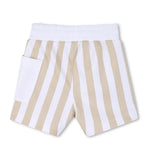 Boss Kids Completo Beige/Bianco a Strisce per Neonati