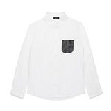 
N°21 Kids Camicia Bianca in Popeline con Logo per Bambini
