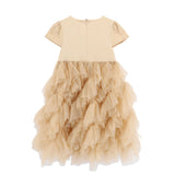 Angel's Face Abito Sabbia con Tulle per Bambine (retro)