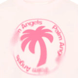 Palm Angels Kids T-Shirt Rosa con Stampa Palma per Bambine