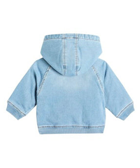 Moschino Kids Giubbino Denim con Stampa Logo per Neonati (retro)