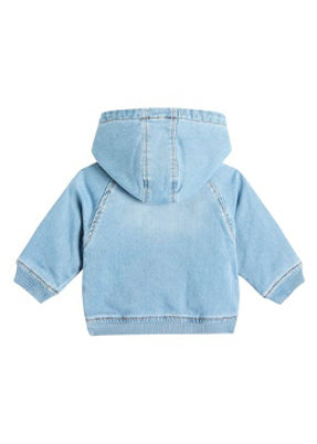 Moschino Kids Giubbino Denim con Stampa Logo per Neonati (retro)