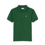 Lacoste Kids Polo Verde Smeraldo con Logo Ricamato per Bambini