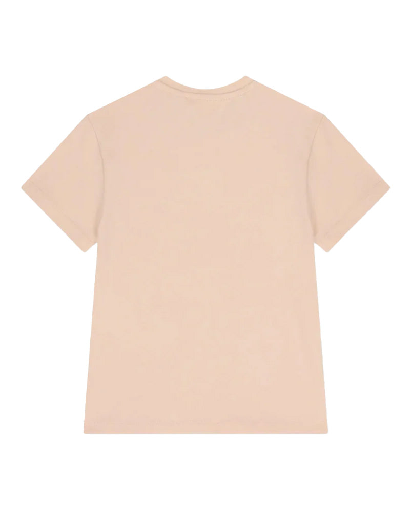 Elisabetta Franchi La Mia Bambina T-Shirt Rosa con Logo Oro per Bambine