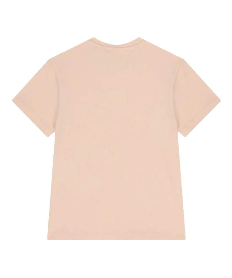 Elisabetta Franchi La Mia Bambina T-Shirt Rosa con Logo Oro per Bambine
