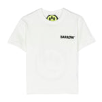 Barrow Kids T-shirt Bianco con Stampa Logo e Smile per Bambini