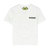 Barrow Kids T-shirt Bianco con Stampa Logo e Smile per Bambini