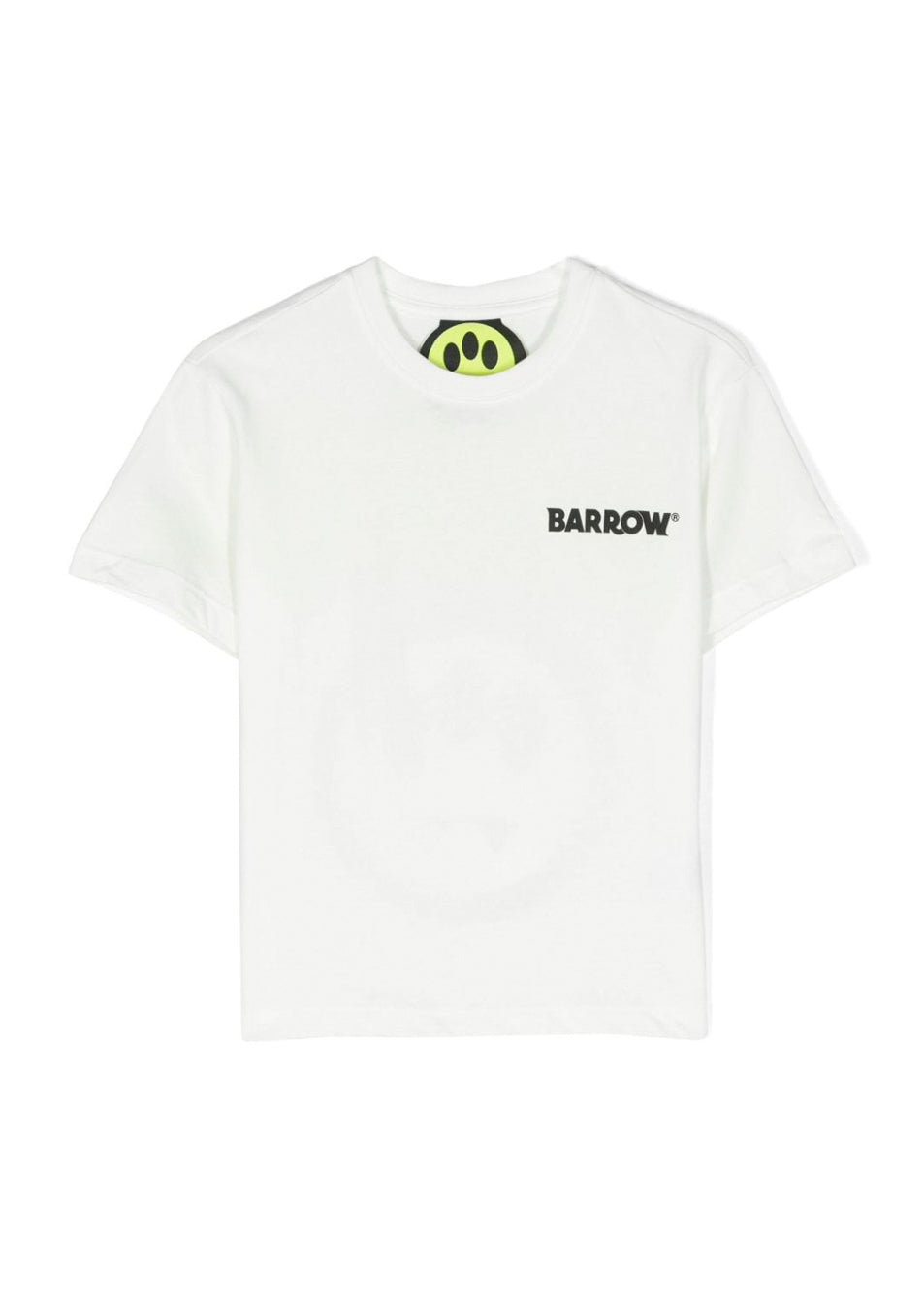 Barrow Kids T-shirt Bianco con Stampa Logo e Smile per Bambini