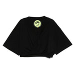Barrow Kids T-Shirt Nera Crop per Bambine