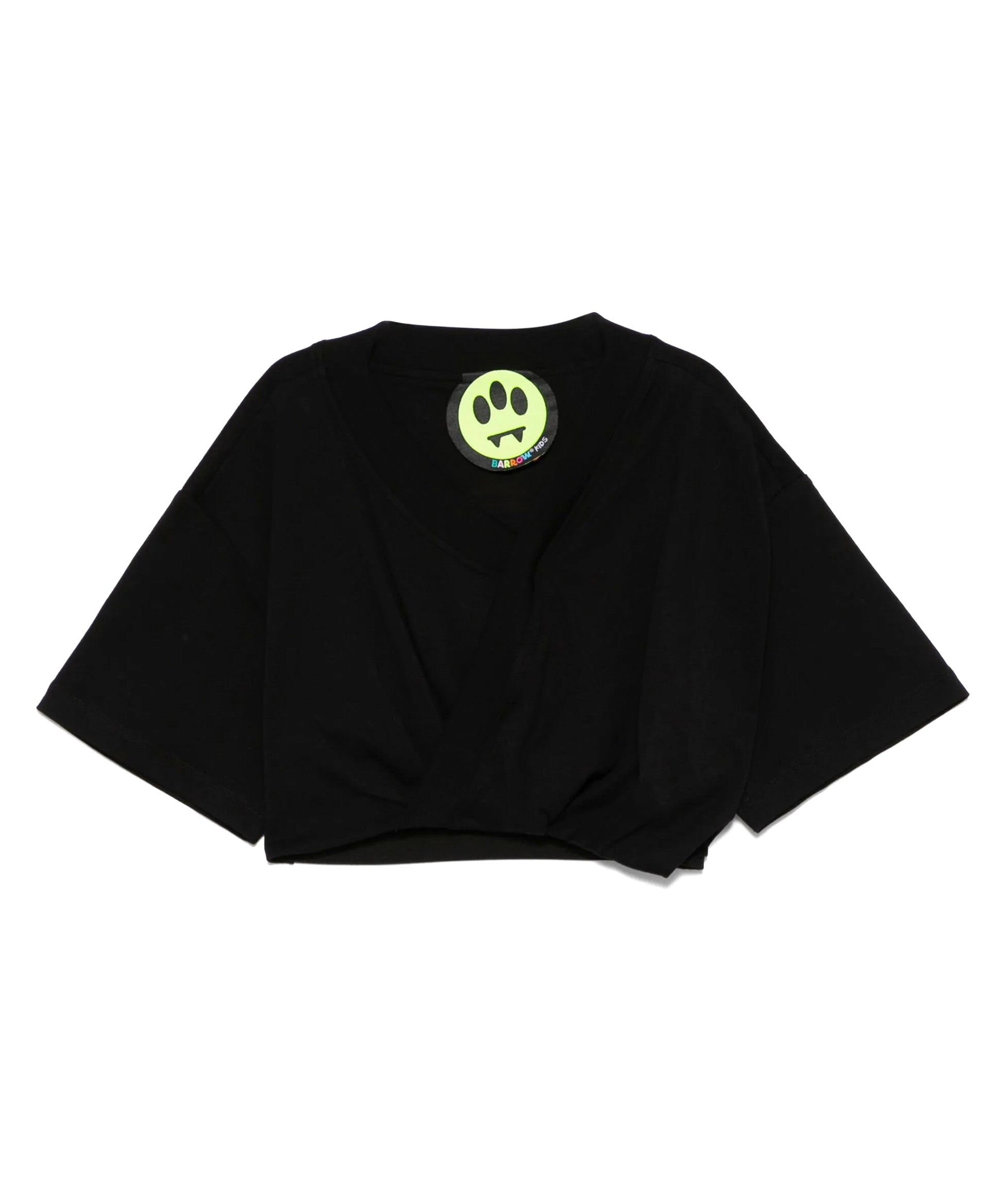 Barrow Kids T-Shirt Nera Crop per Bambine