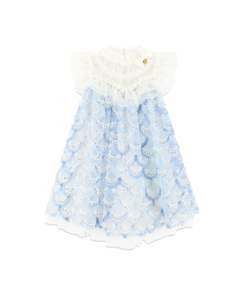 Angel's Face Abito Dominique Bianco/Blu per Bambine