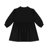 Moschino Kids Abito Nero Svasato con Stampa Teddy Bear per Neonate (retro)