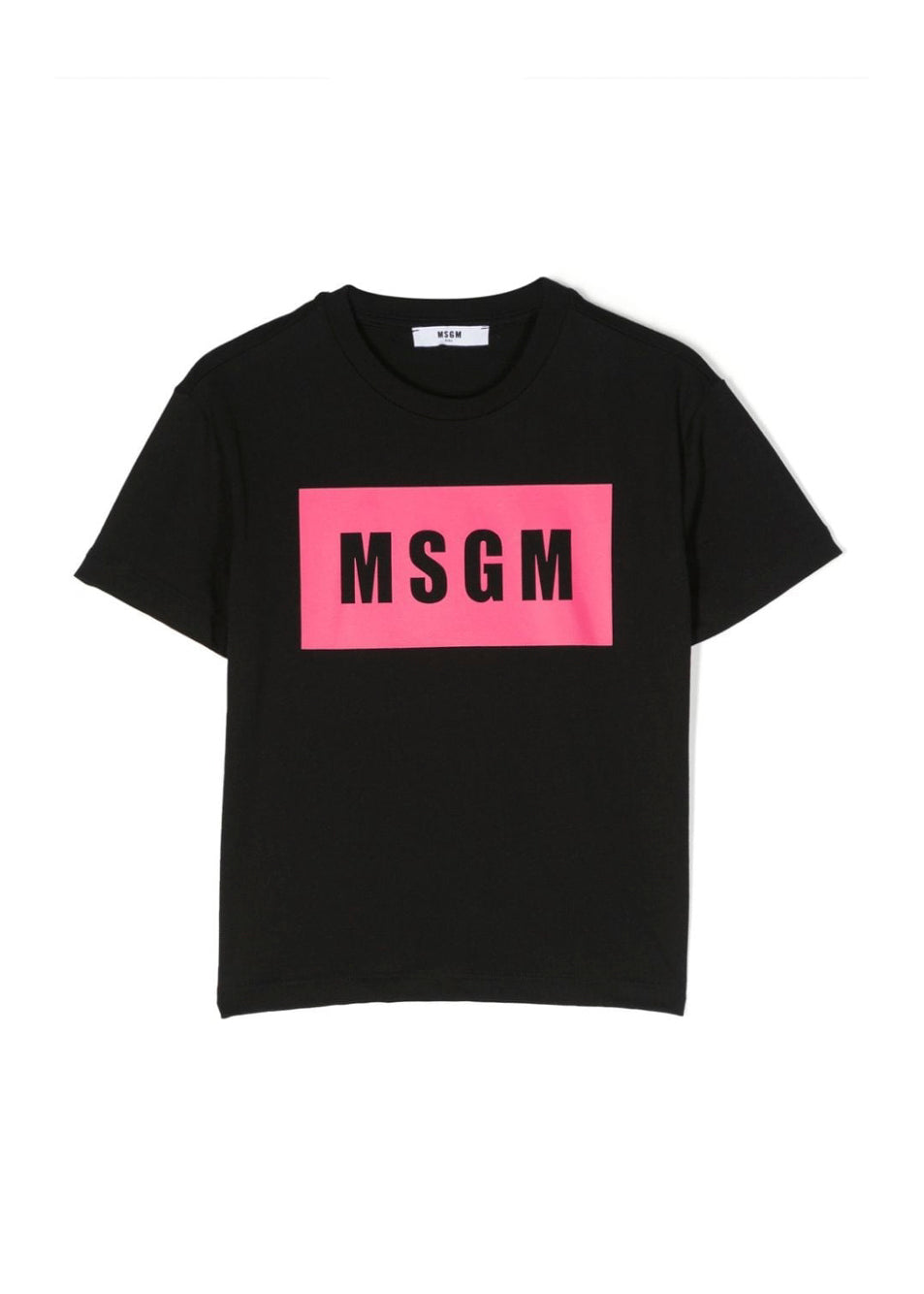 MSGM Kids T-Shirt Nera con Logo per Bambine