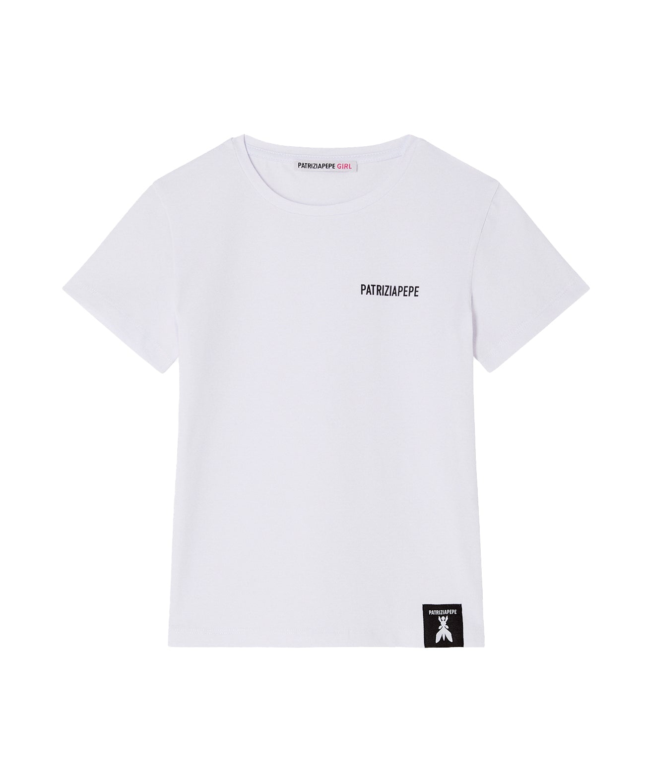 Patrizia Pepe T-shirt Bianca con Stampa per Bambine