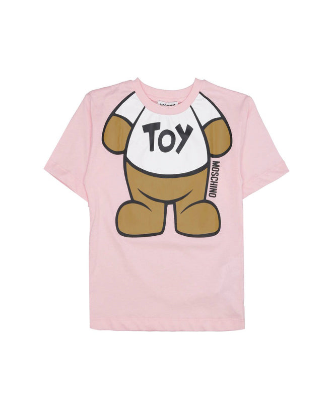 Moschino Kids T-shirt Rosa con Stampa per Bambine