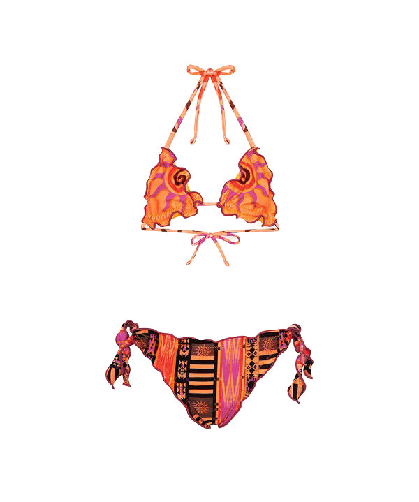Effek Costume Bikini Fantasia Arancione per Bambine