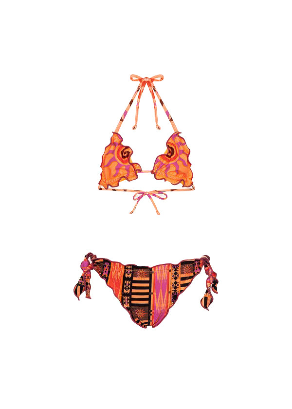 Effek Costume Bikini Fantasia Arancione per Bambine