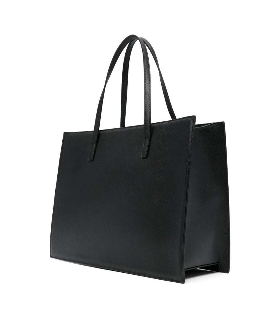 MSGM Kids Borsa Tote Nera con Stampa per Bambine
 (retro)